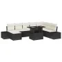 Conjunto de Sofá de Jardín 9 Piezas Negro, Crema de , Sofás de exterior - Ref: Foro24-3349233, Precio: 588,04 €, Descuento: %