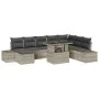 Set de Sofá de Jardín 9 Piezas Marrón claro, negro von , Outdoor-Sofas - Ref: Foro24-3349238, Preis: 683,40 €, Rabatt: -5%%