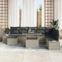 Set de Sofá de Jardín 9 Piezas Marrón claro, negro von , Outdoor-Sofas - Ref: Foro24-3349238, Preis: 683,40 €, Rabatt: -5%%