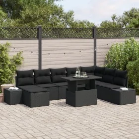 Conjunto de Sofás de Jardín Set de 9 Negro by , Outdoor sofas - Ref: Foro24-3349239, Price: 627,39 €, Discount: -5%%