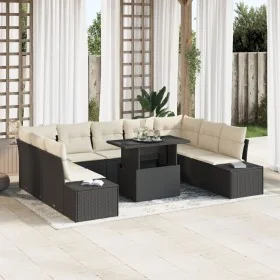 Juego de Sofás de Jardín Conjunto de 10 Negro y Crema von , Outdoor-Sofas - Ref: Foro24-3349243, Preis: 659,38 €, Rabatt: -5%%