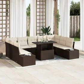 Conjunto de Sofás de Jardín Juego de 10 Beige