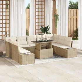 Juego de Sofá de Jardín Set de 10 Beige Ratan Sofá Seccional by , Outdoor sofas - Ref: Foro24-3349247, Price: 731,80 €, Disco...