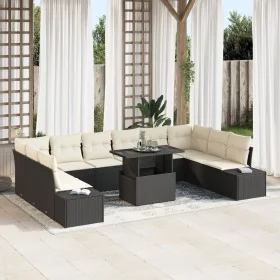Juego de Sofás de Jardín Conjunto de 11 Negro Ratán by , Outdoor sofas - Ref: Foro24-3349253, Price: 732,63 €, Discount: -5%%