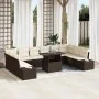 Conjunto de Sofá de Jardín 11 Piezas Marrón y Crema | Foro24.es | Tu tienda online para hogar, jardín y más Foro24.es