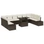 Conjunto de Sofá de Jardín 11 Piezas Marrón y Crema | Foro24.es | Tu tienda online para hogar, jardín y más Foro24.es