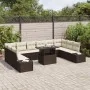 Conjunto de Sofá de Jardín 11 Piezas Marrón y Crema | Foro24.es | Tu tienda online para hogar, jardín y más Foro24.es