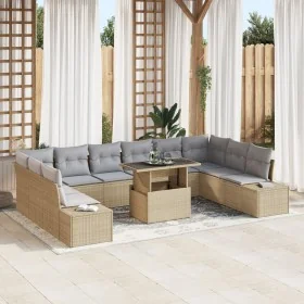 Set de Sofá de Jardín Conjunto de 11 Beige, Tan