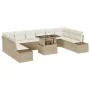 Conjunto de Sofá de Jardín 11 Piezas Beige, Crema by , Outdoor sofas - Ref: Foro24-3349257, Price: 780,62 €, Discount: %