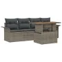 Set de Sofás de Jardín Juego de 5 Piezas Gris Poliratán y Acero von , Outdoor-Sofas - Ref: Foro24-3349264, Preis: 355,51 €, R...