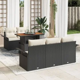 Set de Sofá de Jardín de 6 Piezas con Cojines de