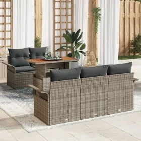 Conjunto de Sofá de Jardín Conjunto de 6 Gris Poliratán von , Outdoor-Sofas - Ref: Foro24-3349271, Preis: 469,92 €, Rabatt: -5%%