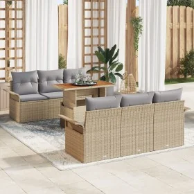Conjunto de 7 Piezas de Sofá de Jardín con
