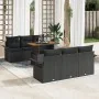 Juego de Sofá de Jardín de 7 Piezas con Cojines Negro Poliratán Acacia | Foro24.es | Tu tienda online para hogar, jardín y más Foro24.es