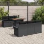 Juego de Sofá de Jardín de 7 Piezas con Cojines Negro Poliratán Acacia | Foro24.es | Tu tienda online para hogar, jardín y más Foro24.es