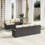 Juego de Sofás de Jardín de 8 Piezas con Cojines Ratán Poliéster Negro Acacia | Foro24.es | Tu tienda online para hogar, jardín y más Foro24.es