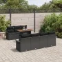 Juego de Sofá de Jardín de 8 Piezas con Cojines Negro Poliratán Acacia | Foro24.es | Tu tienda online para hogar, jardín y más Foro24.es