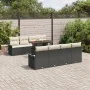 Juego de Sofás de Jardín de 9 Piezas con Cojines Negro Poliratán Acacia | Foro24.es | Tu tienda online para hogar, jardín y más Foro24.es