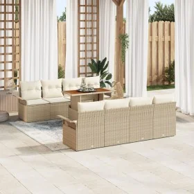 Conjunto de Sofá de Jardín de 9 Piezas con