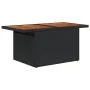 Set de 9 Piezas de Sofá de Jardín con Cojines Negro de Ratán Poliéster Acacia | Foro24.es | Tu tienda online para hogar, jardín y más Foro24.es