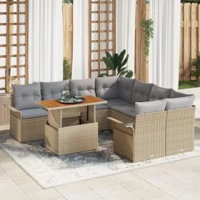 Conjunto de Sofá de Jardín de 9 Piezas con