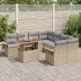 Conjunto de Sofá de Jardín de 9 Piezas con Cojines Beige Poliratán Acacia | Foro24.es | Tu tienda online para hogar, jardín y más Foro24.es