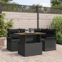 Conjunto de Comedor de Jardín de 5 piezas con cojines Negros de Poliratán y Acacia von , Outdoor-Sofas - Ref: Foro24-3349330,...