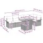 Conjunto de comedor de jardín de 7 piezas con cojines beige ratán poliéster acacia by , Outdoor sofas - Ref: Foro24-3349343, ...