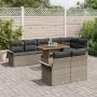 Conjunto de Sofá de Jardín Set de 9 Gris Poliratán | Foro24.es | Tu tienda online para hogar, jardín y más Foro24.es