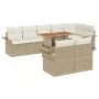 Conjunto de Comedor de Jardín de 9 Piezas con Cojines Beige Rattan Acacia de , Sofás de exterior - Ref: Foro24-3349350, Preci...