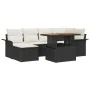 Conjunto de Comedor de Jardín de 7 Piezas con Cojines Negro Poliratán by , Outdoor sofas - Ref: Foro24-3349354, Price: 469,13...