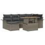 Conjunto de sofá de jardín Set de 7 Gris Poliratán, acero, vidrio von , Outdoor-Sofas - Ref: Foro24-3349355, Preis: 460,99 €,...