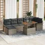 Conjunto de Sofá de Jardín Set de 8 Gris Ratán Sintético y Madera von , Outdoor-Sofas - Ref: Foro24-3349362, Preis: 523,06 €,...