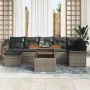Conjunto de Sofá de Jardín Set de 8 Gris Ratán Sintético y Madera von , Outdoor-Sofas - Ref: Foro24-3349362, Preis: 523,06 €,...