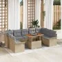 Conjunto de Comedor de Jardín de 10 Piezas con Cojines Beige Poliratán Acacia | Foro24.es | Tu tienda online para hogar, jardín y más Foro24.es