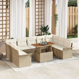 Conjunto de comedor de jardín de 10 piezas con