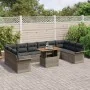 Conjunto de Sofá de Jardín Juego de 11 Gris, Negro Ratán, Poliéster by , Outdoor sofas - Ref: Foro24-3349383, Price: 704,66 €...