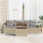 Set de Comedor de Jardín de 5 Piezas con Cojines Beige Poliratán Acacia by , Outdoor sofas - Ref: Foro24-3349517, Price: 367,...