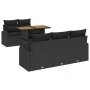 Conjunto de Comedor de Jardín de 6 Piezas con Cojines Negro Poliratán Acacia by , Outdoor sofas - Ref: Foro24-3349526, Price:...