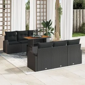 Conjunto de comedor de jardín de 7 piezas con