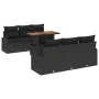 Conjunto de comedor de jardín de 7 piezas con cojines Ratán negro Poliratán by , Outdoor sofas - Ref: Foro24-3349533, Price: ...