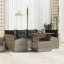 Juego de Sofá de Jardín Set de 7 Gris, Negro Aluminio, Olefina von , Outdoor-Sofas - Ref: Foro24-3349537, Preis: 488,67 €, Ra...
