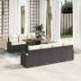 Conjunto de Comedor de Jardín de 8 Piezas con Cojines Negros de Ratán Polimérico | Foro24.es | Tu tienda online para hogar, jardín y más Foro24.es