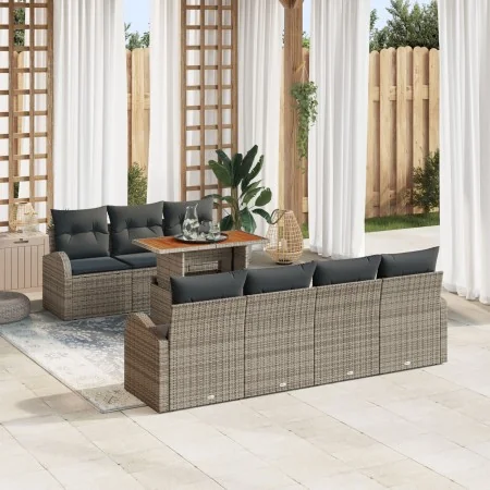 Set de Sofá de Jardín Set de 8 Gris Ratán | Foro24.es | Tu tienda online para hogar, jardín y más Foro24.es