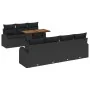 Conjunto de Comedor de Jardín de 8 Piezas con Cojines Negro Poliratán Acacia by , Outdoor sofas - Ref: Foro24-3349547, Price:...