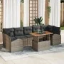 Conjunto de Sofá de Jardín Juego de 8 Gris, Marrón by , Outdoor sofas - Ref: Foro24-3349551, Price: 552,95 €, Discount: %