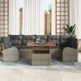 Conjunto de Sofá de Jardín Juego de 8 Gris, Marrón by , Outdoor sofas - Ref: Foro24-3349551, Price: 552,95 €, Discount: %