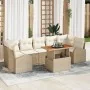 Set de Jardín de 8 Piezas con Cojines Beige Ratán Acacia by , Outdoor sofas - Ref: Foro24-3349553, Price: 608,39 €, Discount: %