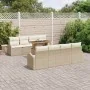 Juego de Comedor de Jardín de 9 Piezas con Cojines Beige Ratán Sintético Acacia | Foro24.es | Tu tienda online para hogar, jardín y más Foro24.es