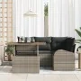 Juego de Sofás de Jardín Set de 5 Gris Ratán sintético, Acero, Tela by , Outdoor sofas - Ref: Foro24-3349579, Price: 375,66 €...
